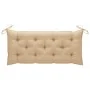 Folding garden bench with bamboo cushion 118 cm by vidaXL, garden benches - Ref: Foro24-3063867, Price: 89,62 €, Discount: %