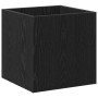 Conjunto de muebles de recibidor 5 pcs Roble negro y Plata