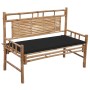 Gartenbank mit Bambuskissen 120 cm von vidaXL, Gartenbänke - Ref: Foro24-3063883, Preis: 149,74 €, Rabatt: %