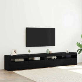 Gabinetes para TV 2 pcs Roble negro 240 x 35 x 40 cm