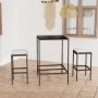 3-teiliges Gartenbar-Set und braune Kissen aus synthetischem Rattan von vidaXL, Gartensets - Ref: Foro24-3064816, Preis: 150,...