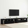 Cabinetes de Televisión 3 pcs Roble negro 260 x 36.5 x 40 cm