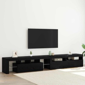 Cabinetes de Televisión 3 pcs Roble negro 260 x 36.5 x 40 cm