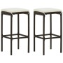 3-piece garden bar set and brown synthetic rattan cushions by vidaXL, Garden sets - Ref: Foro24-3064816, Price: 150,40 €, Dis...