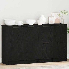 Buffet Roble Negro 180 x 30 x 70 cm Madera contrachapada