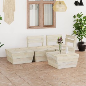Pallet furniture for garden 4 pcs impregnated fir wood by vidaXL, Garden sets - Ref: Foro24-3063712, Price: 177,85 €, Discoun...
