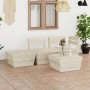 Pallet furniture for garden 4 pcs impregnated fir wood by vidaXL, Garden sets - Ref: Foro24-3063712, Price: 177,85 €, Discoun...