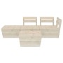 Palettenmöbel für den Garten 4 Stück imprägniertes Tannenholz von vidaXL, Gartensets - Ref: Foro24-3063712, Preis: 177,85 €, ...