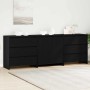 Vitrina 3 pcs Negro 70 x 41 x 75 cm Madera contrachapada