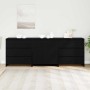 Vitrina 3 pcs Negro 70 x 41 x 75 cm Madera contrachapada