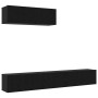Conjunto de Gabinetes de TV 3 pcs Roble negro 200 x 30 x 30 cm