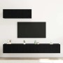 Conjunto de Gabinetes de TV 3 pcs Roble negro 200 x 30 x 30 cm