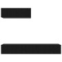 Conjunto de Gabinetes de TV 3 pcs Roble negro 200 x 30 x 30 cm