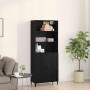 Vitrina Roble negro 69.5 x 32.5 x 180 cm Madera contrachapada