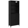Vitrina Roble negro 69.5 x 32.5 x 180 cm Madera contrachapada