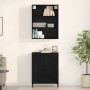 Vitrina Roble negro 69.5 x 32.5 x 180 cm Madera contrachapada