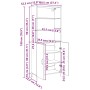 Vitrina Roble negro 69.5 x 32.5 x 180 cm Madera contrachapada