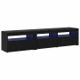 Gabinetes para TV 2 pcs Roble negro 180 x 35 x 40 cm