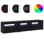 Gabinetes para TV 2 pcs Roble negro 180 x 35 x 40 cm