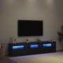 Gabinetes para TV 2 pcs Roble negro 180 x 35 x 40 cm