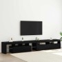 Cabinetes de Televisión 2 pcs Roble negro 260 x 36.5 x 40 cm