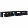 Cabinetes de Televisión 2 pcs Roble negro 260 x 36.5 x 40 cm