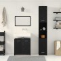 Muebles de Baño con puerta 3 pcs Roble Negro 30 x 30 x 183.5 cm