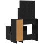 Conjunto de Mesa de Tocador Roble negro 86.5 x 35 x 136 cm