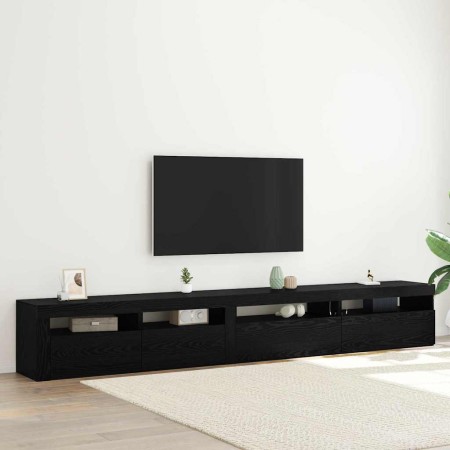 Conjunto de Mueble para TV 3 pcs Roble negro 270 x 35 x 40 cm
