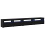 Conjunto de Mueble para TV 3 pcs Roble negro 270 x 35 x 40 cm