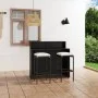 3-piece garden bar furniture set and black cushions by vidaXL, Garden sets - Ref: Foro24-3064873, Price: 261,44 €, Discount: %