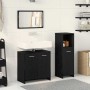 Conjunto de Muebles de Baño 3 pcs Roble Negro 60 x 33 x 60 cm