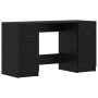 Escritorio Roble negro 133 x 50 x 75 cm Madera contrachapada