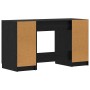 Escritorio Roble negro 133 x 50 x 75 cm Madera contrachapada