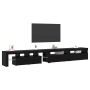 Cabinetes de Televisión 3 pcs Roble negro 290 x 36.5 x 40 cm