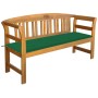 Banco de jardín con cojín madera maciza de acacia 157 cm de vidaXL, Bancos de jardín - Ref: Foro24-3064271, Precio: 171,19 €,...