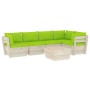 Muebles de jardín de palets 6 piezas y cojines madera de abeto by vidaXL, Garden sets - Ref: Foro24-3063575, Price: 485,69 €,...