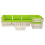 Muebles de jardín de palets 6 piezas y cojines madera de abeto by vidaXL, Garden sets - Ref: Foro24-3063575, Price: 485,69 €,...