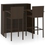 Dreiteiliges Gartenmöbel-Set für die Bar in Braun. von vidaXL, Gartensets - Ref: Foro24-3064885, Preis: 322,56 €, Rabatt: %