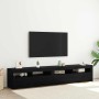 Gabinetes para TV 2 pcs Roble negro 210 x 35 x 40 cm