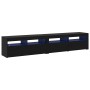 Gabinetes para TV 2 pcs Roble negro 210 x 35 x 40 cm