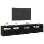 Gabinetes para TV 2 pcs Roble negro 210 x 35 x 40 cm