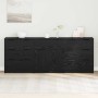Vitrina 3 pcs Roble negro 60 x 30 x 70 cm Madera contrachapada