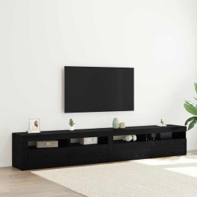 Conjunto de Mueble para TV 3 pcs Roble negro 240 x 35 x 40 cm