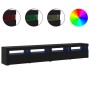 Conjunto de Mueble para TV 3 pcs Roble negro 240 x 35 x 40 cm