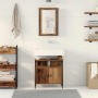 Juego de muebles de baño 2 pcs Marrón 60 x 30 x 60 cm