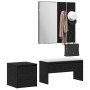 Conjunto de muebles de recibidor con cajón 3 pcs Roble negro