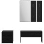 Conjunto de muebles de recibidor con cajón 3 pcs Roble negro