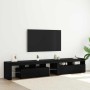 Cabinetes de Televisión 2 pcs Roble negro 290 x 36.5 x 40 cm