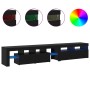 Cabinetes de Televisión 2 pcs Roble negro 290 x 36.5 x 40 cm